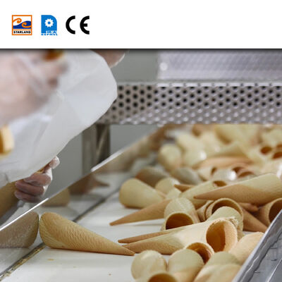 Video Technical Support Barquillo Cone Production Line Gas Heating Method Continuous Operation Suitable For Industrial