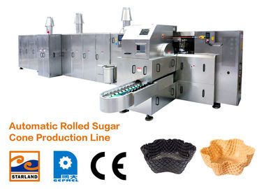 1.5kw ডাবল লেয়ার প্যানেলের ডোর সঙ্গে Waffle শঙ্কু উত্পাদন লাইন / আইসক্রীম শঙ্কু বেকিং মেশিন